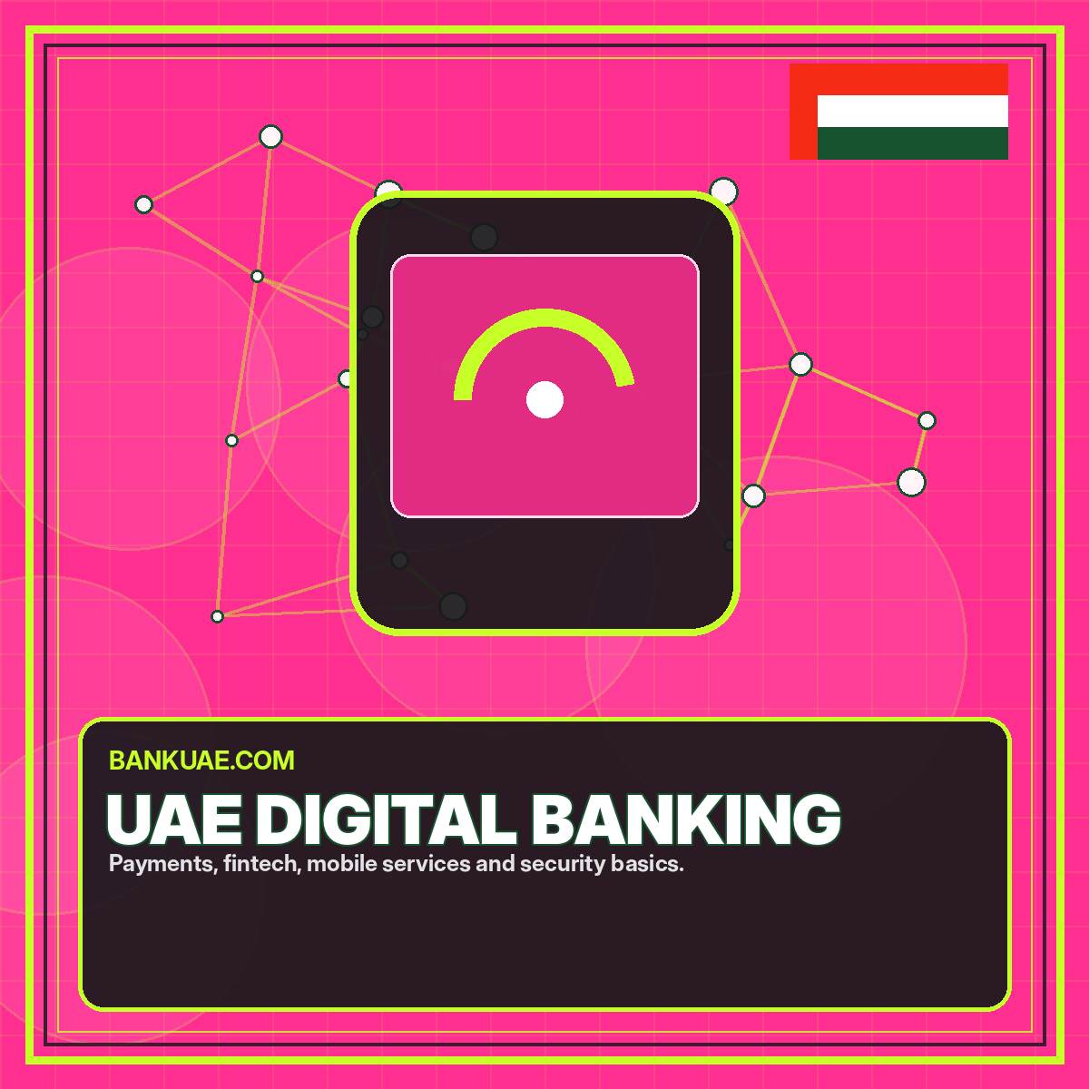 Neon UAE digital banking and fintech illustration